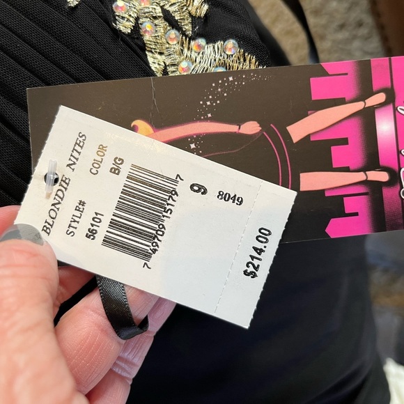 𝅺Perfect condition, NWT black strapless dress with beading - Picture 7 of 8